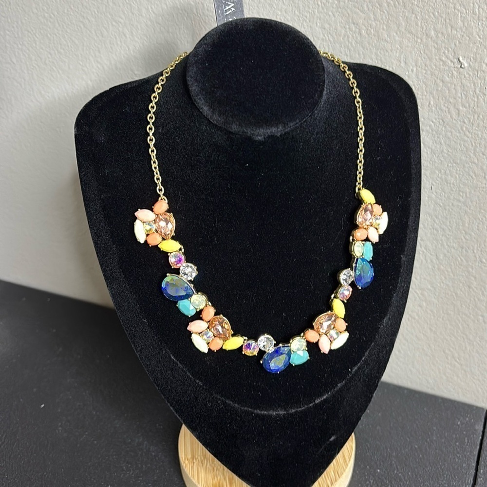 NWT J. Crew Colorful Rhinestone Necklace